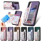 For Samsung Galaxy A54 A15 A14 A05 Flower Leather Back Wallet Holder Phone Case