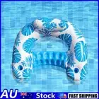 Tropical Leaves Pool Floaties with Cup Holders Floating Pool Chair AU