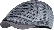 [YAMEE] Newsboy Cap for Men Women Mesh Flat Caps Cabbie Driving Hat Cap