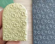 FLORAL Texture mat for Polymer Clay | Flexible Texture Stamp |