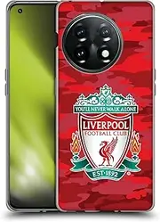Head Case Designs Officially Licensed Liverpool Football Club Home Colourways Crest Camou Soft Gel Case Compatible with OnePlus 11 5G