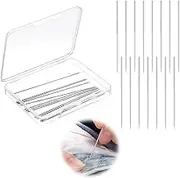 NYGHMY 15 Pcs Burr Repair Tools, Snag Repair Tool, High Carbon Steel, Silver, Sharp Point, Sewing Stitching Needle