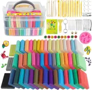 Polymer Clay Sets,50 Colors Modeling Clay for Kids,Oven Bake Clay DIY MODL Clay