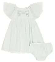 [Tutu Du Monde] Tutu Du Monde Baby Bebé Bowette dress and bloomer set M 12-18 blue