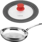 Scanpan Pyrolux Combo Frying Fry Pan and Lid Set - Stainless Steel - Silver (11"