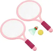 VANZACK Badminton Racket Outdoor Games Tennis Racket Beach Racket Badminton Racket Tennis Racket Badminton Racket Badminton Kit Plastic Pink