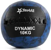 Yes4All XHKC Wall Ball, Soft Medicine Ball, 22.0 lbs (10 kg), for Core Training and Workouts