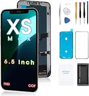 DIYREpair Screen Replacement for iPhone Xs Max 6.5', 3D Touch Display Full Repair kit, Digitizer Assembly with Tools Set, Tempered Glass, Instruction