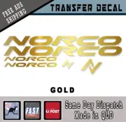 Norco style Frame Decals sticker - set of 6 Gloss GOLD mtb enduro Downhill