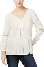 [Calvin Klein Jeans] Jeans Women's Drop Waist Peasant Blouse