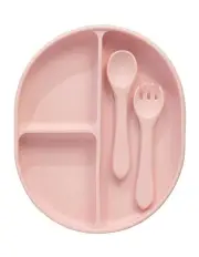 [Playground] Silicone Feeding Set in Light Pink