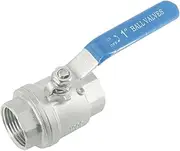 Stainless Steel Female Ball Valve, 1pcs 1/2" DN15 Female Stainless Steel SS 2 Piece Full Port Ball Valve
