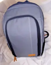 Tarion Camera Backpack...Waterproof & Lightweight (Gray, Black & Orange)...New