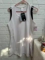 Adidas NWT Pink white Climalite Tennis Dress Size L