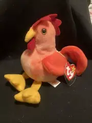 RareTy Beanie Baby DOODLE The Rooster 4th Gen. 3rd Gen. Tush Tag PVC 1996 Errror