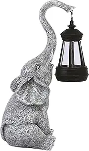 Tanner & Co Elephant Statue Outdoor Elephant Decor - Elephant Garden Statue Elephant Solar Light - Garden Sculptures and Statues - Solar Garden Ornaments Australia - Elephant Figurine Gift