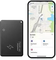 Slim Wallet Tracker Card for Apple Find My – Rechargeable Bluetooth GPS Locator, Credit Card Size Smart Tag with Waterproof IPX8, Works with iPhone iPad, for Wallet, Passport, Luggage Travel