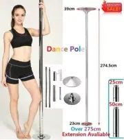 Dancing Pro Dance Pole 45mm Fitness Portable Static Stripper Spinning Exercise