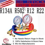 HVAC A/C Air Refrigeration Kit AC Manifold Gauge Set Brass