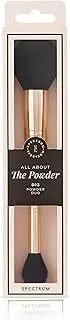 Spectrum The Powder & Brighten Dual-Ended Makeup Brush | D13 Duo for Setting, Sculpting & Radiant Finishing Touch | Vegan & Cruelty-Free