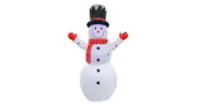 Winter Wonder Lane 8' Inflatable Snowman with LED Lights Christmas Decoration