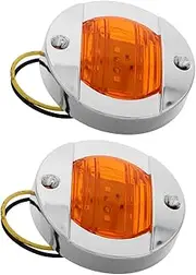 Led Trailer Running Lights Round Signal Lights for Vehicles High Brightness Universal Fit 2 Pack 12-24v