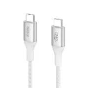 Belkin BoostCharge 2m 240W USB-C to USB-C Cable (White)