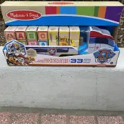 Melissa & Doug PAW Patrol Wooden ABC Block Truck Nickelodeon 33PCS New