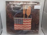 Burgundy Hill Wall Basket Kit Commonwealth Mfg. NIP 1980's FLAG BASKET 7.5" X 5"