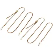 2 Pcs Purse Chain Strap, 47 Inch Adjustable Chains Strap Coffee/Light Gold