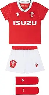 [Macron] Unisex Baby 58125559 WRU M20 WRU M20 Shirt with Shorts and Socks, Home Boxing Set, Kids, Red