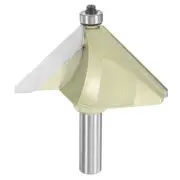 45 Degree Chamfer Router Bit 1/2" Shank 2" Cutting Edge Carbide, Gold