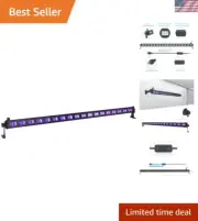 Black Light, 54W 18LED UV Blacklight Bar Glow in The Dark Party Light Up for ...