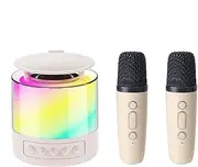 jopiuieo Portable Karaoke Machine - Speaker Microphones - Karaoke Machines Portable Speaker Wireless Microphone with Light for Kids and Adults