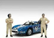 Racing Legends 60's Set of 2 Diecast Figures for 1/43 Scale Models by American