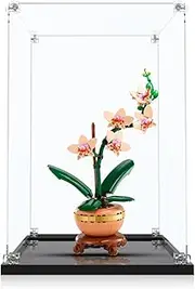 Acrylic Display Case for Lego Botanicals Mini Orchid Artificial Plant Craft Kit,Dust-Proof Display Box for Lego 10343, Size: 20x20x38cm(NOT Included The Model)
