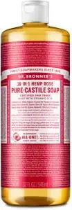 DR. BRONNER'S Pure-Castile Soap Liquid (Hemp 18-in-1) Rose 946ml