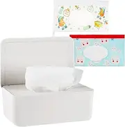 Whthteey Dust-Proof Wipes Dispenser Easy Open and Close Plastic Wipes Case for Boys and Girls