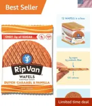 Dutch Caramel & Vanilla Stroopwafels, Healthy Snacks, Non-GMO, Low Calorie, L...