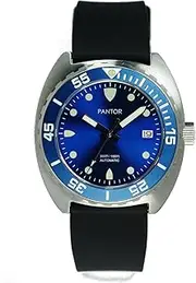 [Pantor] Sealion 300m Pro Dive Watch, 42mm Automatic Diver Watches for Men with Helium Valve Rotating Bezel Sapphire Crystal,Rubber Strap Diving Watch