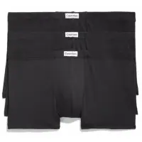 在飛比找momo購物網優惠-【Calvin Klein 凱文克萊】3件組 黑色短版棉質小