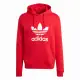 【adidas 愛迪達】Trefoil Hoody 男 連帽上衣 帽T 運動 經典 三葉草 休閒 棉質 紅(IM4497)