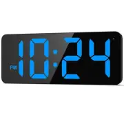 LED Digital Wall Clock with Large Display, Big Digits, Auto-Brightness, 12/24...