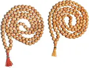 [IndianStore4All] IS4A 8MM TULSI HOLY BASIL PRAYER BEADS JAPA MALA NECKLACE HAND KNOTTED. KARMA (108+1) BEADS. BLESSED & ENERGIZED HINDU TIBETAN BUDDHIST SUBHA ROSARY
