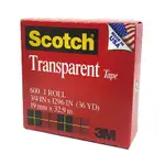 3M SCOTCH 透明膠帶 19MMX32.9M / 個 600（紅盒）