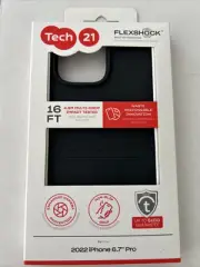 NEW Tech 21 FlexShock Phone Case for Apple iPhone 14 Pro Max - BLACK - IN BOX