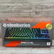 SteelSeries Apex 3 TKL RGB Gaming Keyboard, Water Resistant, Tenkeyless, Black