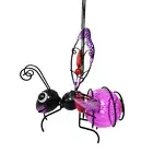 T0# Solar Outdoor Insect Lamp Hanging Bug Lights for Outside Lawn Decor (Gold)