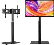 ZUNI Universal TV Stand with Mount 50 Degree Swivel Height Adjustable, Floor TV Stand Mount for 32-65 inch LCD LED OLED TVs up to 40kg, Max VESA 400x600mm for Bedroom, Dorm Room, Office