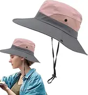 [Generic] Large Brim Bucket Hat | Wide Brim Sun Hat - Men's Bucket Hats Uv Protection, Summer Sun Hat, Outdoor Waterproof Breathable Hat for Hiking, Garden, Outdoor